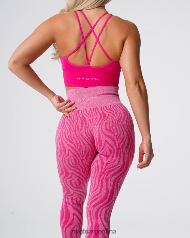 NVGTN leggins sin costuras con cebra aptitud física fucsia mujer 02B4LN691