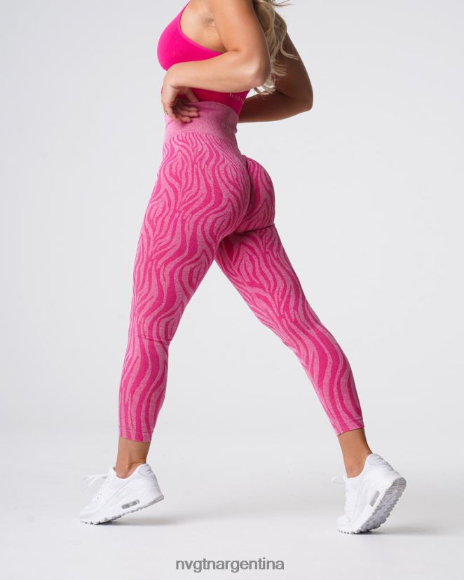 NVGTN leggins sin costuras con cebra aptitud física fucsia mujer 02B4LN691