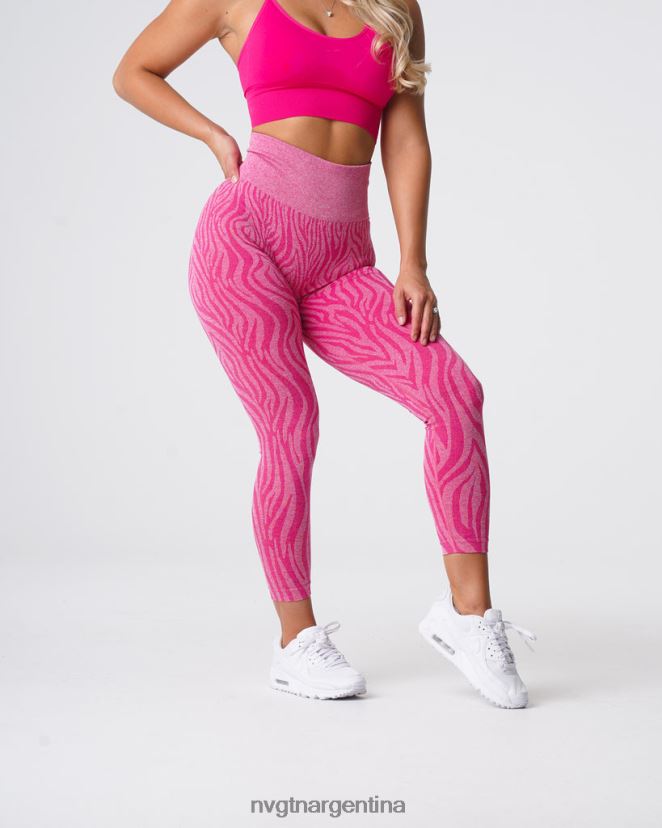 NVGTN leggins sin costuras con cebra aptitud física fucsia mujer 02B4LN691