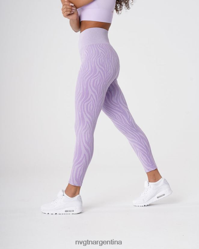 NVGTN leggins sin costuras con cebra aptitud física lila mujer 02B4LN690