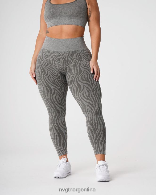NVGTN leggins sin costuras con cebra aptitud física verde caqui mujer 02B4LN687