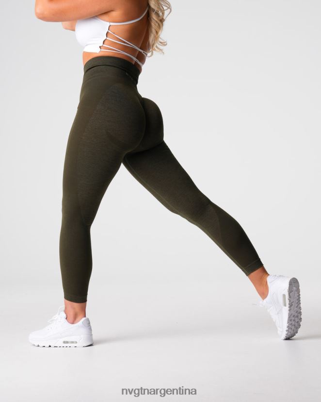 NVGTN leggins sin costuras contorno 20 aptitud física aceituna mujer 02B4LN492
