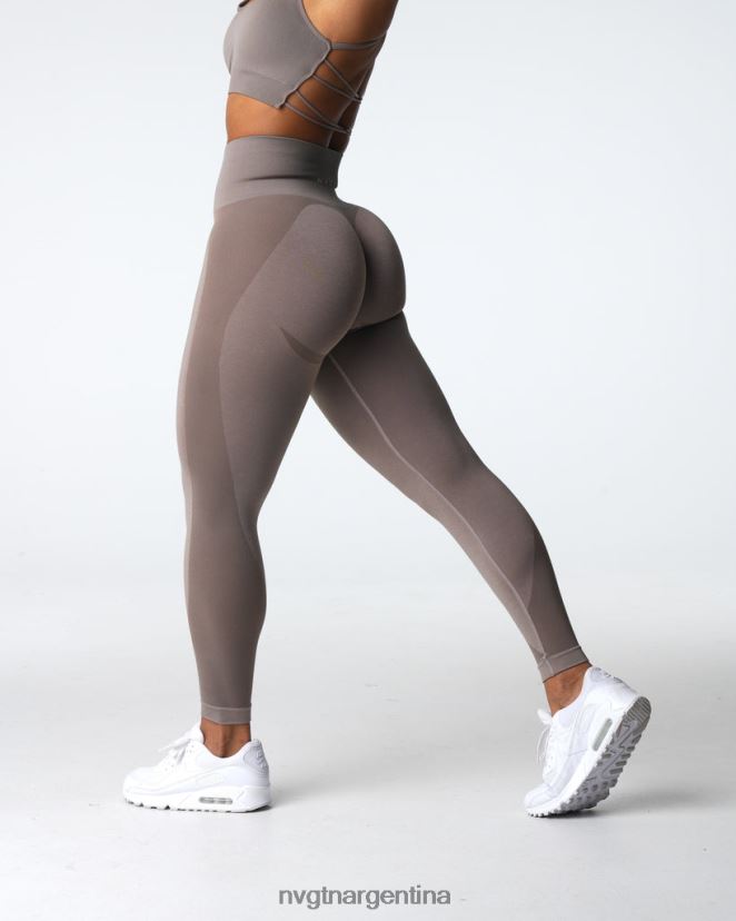 NVGTN leggins sin costuras contorno 20 aptitud física gris pardo mujer 02B4LN491