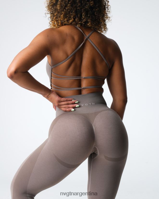NVGTN leggins sin costuras contorno 20 aptitud física gris pardo mujer 02B4LN491