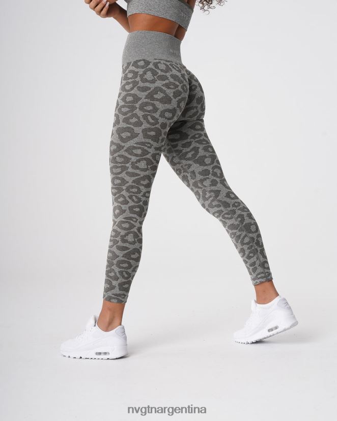 NVGTN leggins sin costuras de leopardo aptitud física verde caqui mujer 02B4LN685