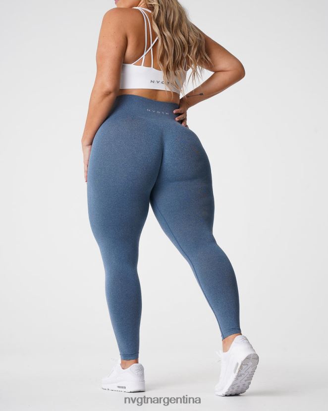 NVGTN nv leggins sin costuras aptitud física azul pizarra mujer 02B4LN608