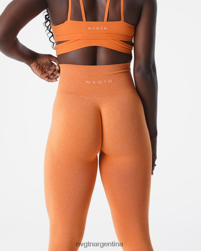 NVGTN nv leggins sin costuras aptitud física naranja quemada mujer 02B4LN589