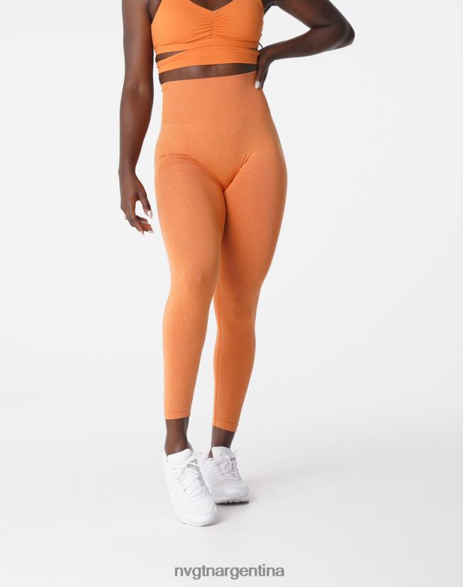 NVGTN nv leggins sin costuras aptitud física naranja quemada mujer 02B4LN589