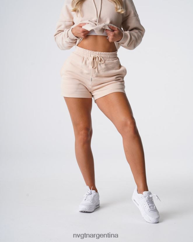 NVGTN pantalones cortos de estar por casa esenciales estilo de vida beige mujer 02B4LN740