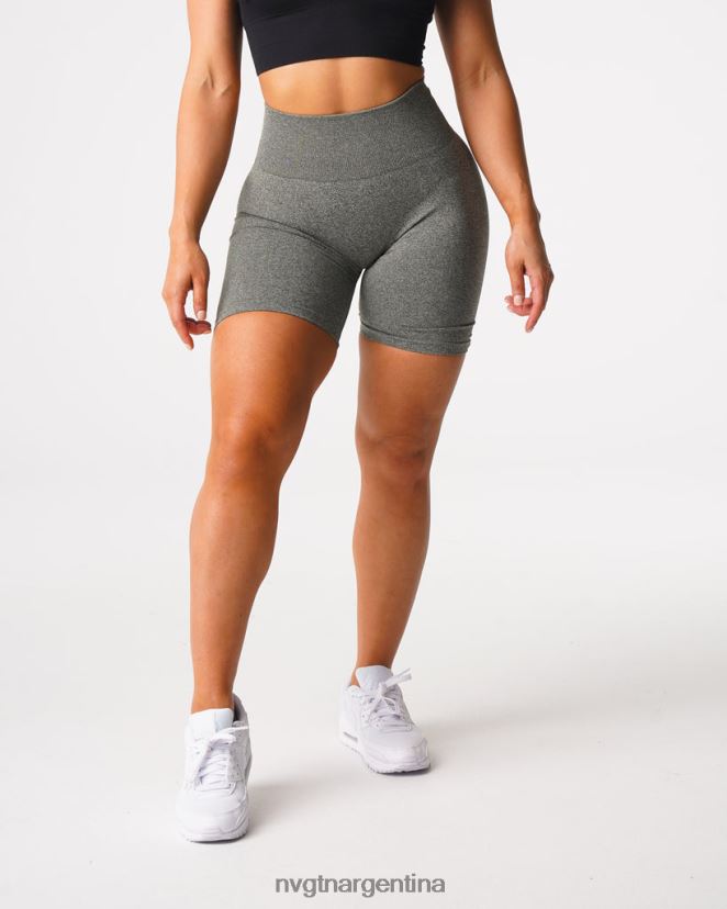NVGTN pantalones cortos sin costuras aptitud física verde caqui mujer 02B4LN425