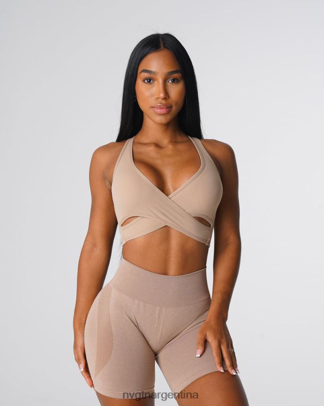 NVGTN sujetador resplandor aptitud física beige mujer 02B4LN136