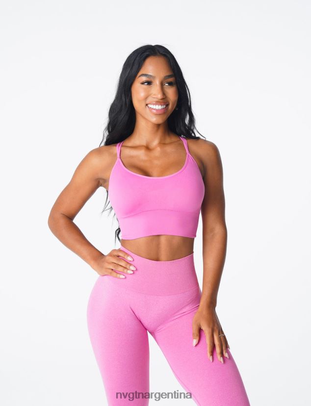 NVGTN sujetador sin costuras florecer aptitud física chicle rosa mujer 02B4LN168