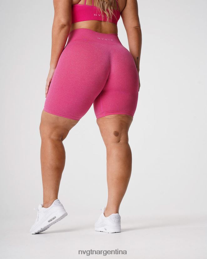 NVGTN pantalones cortos profesionales sin costuras aptitud física fucsia mujer 02B4LN369