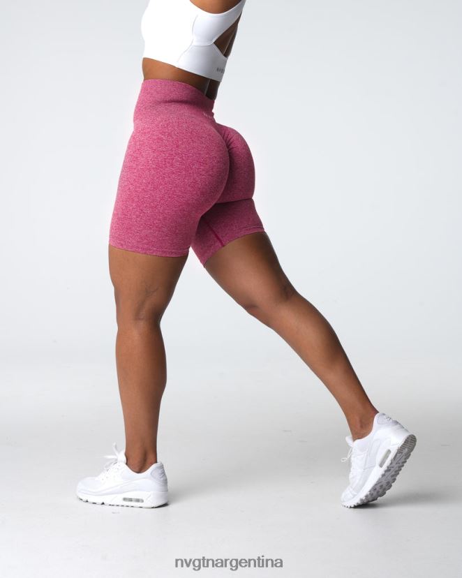 NVGTN pantalones cortos sin costuras aptitud física carmesí mujer 02B4LN404
