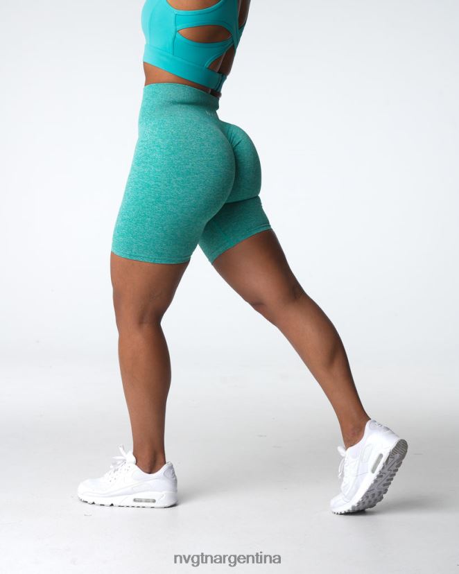 NVGTN pantalones cortos sin costuras aptitud física turquesa mujer 02B4LN413