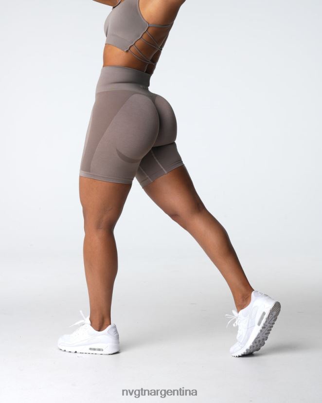 NVGTN pantalones cortos sin costuras contorno 2.0 aptitud física gris pardo mujer 02B4LN320