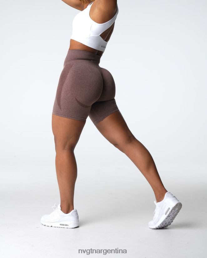 NVGTN pantalones cortos sin costuras de contorno aptitud física cacao mujer 02B4LN338