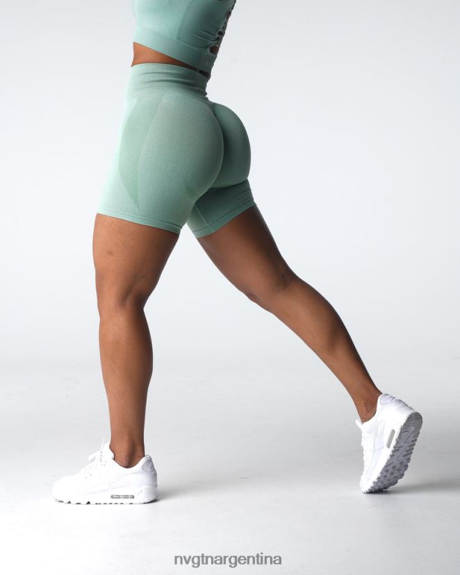 NVGTN pantalones cortos sin costuras de contorno aptitud física verde salvia mujer 02B4LN339