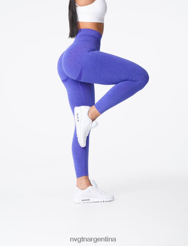 NVGTN leggins curvos sin costuras aptitud física azul eléctrico mujer 02B4LN633
