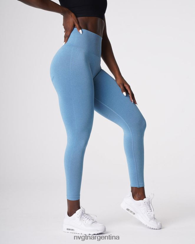 NVGTN leggins curvos sin costuras aptitud física cielo azul mujer 02B4LN632