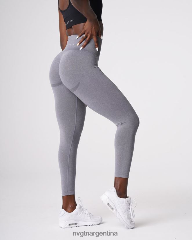 NVGTN leggins curvos sin costuras aptitud física gris mujer 02B4LN611