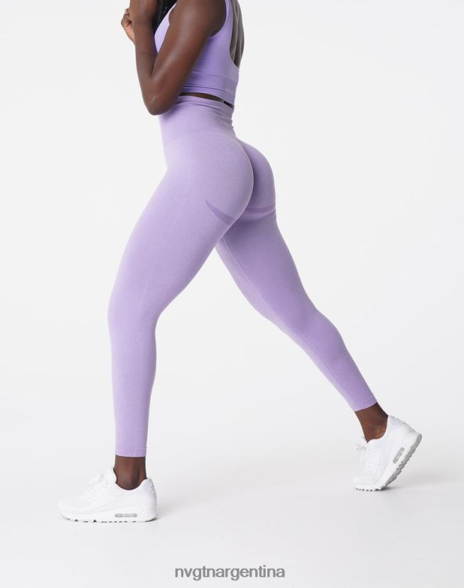 NVGTN leggins curvos sin costuras aptitud física lila mujer 02B4LN615