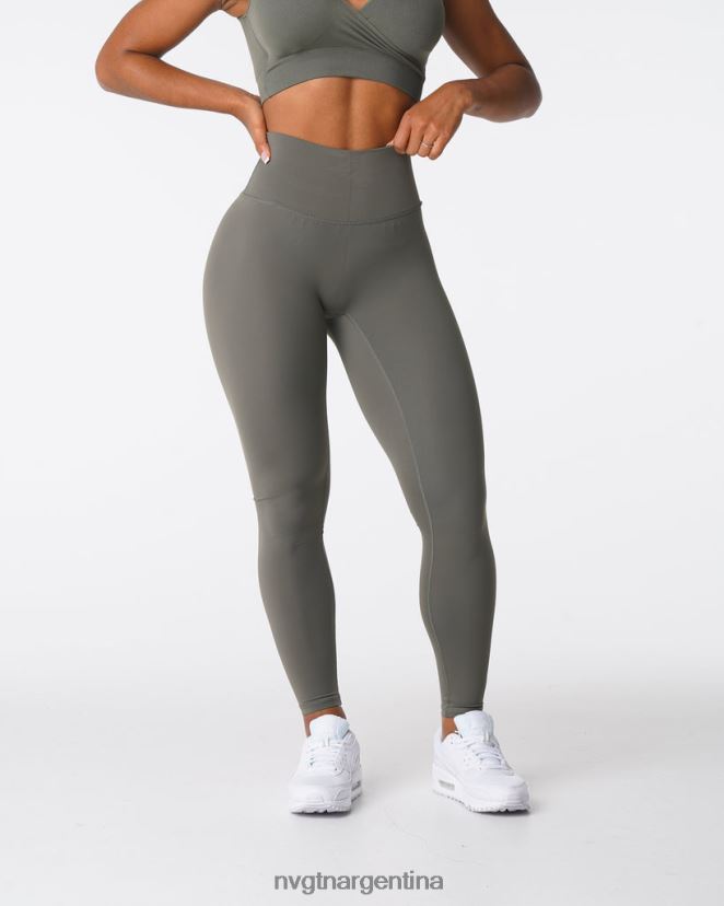 NVGTN leggins distintivos 2.0 aptitud física verde caqui mujer 02B4LN567