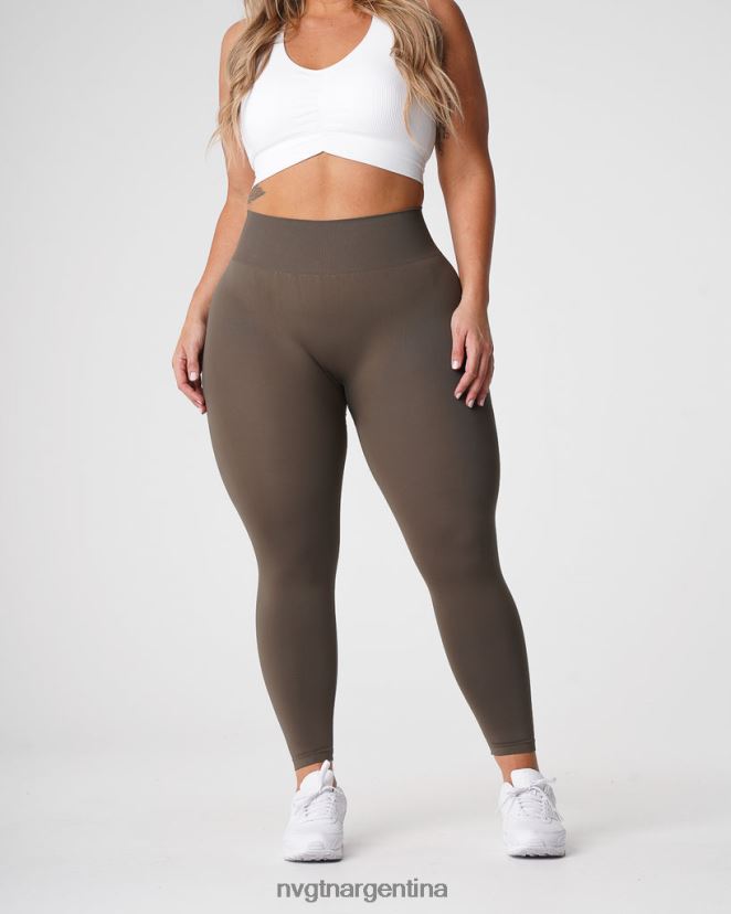 NVGTN leggins lisos sin costuras aptitud física aceituna mujer 02B4LN557