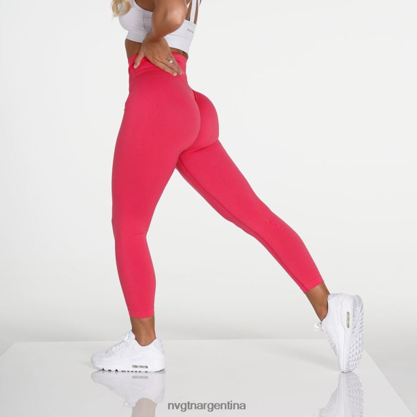 NVGTN leggins lisos sin costuras aptitud física rosa hawaiano mujer 02B4LN694