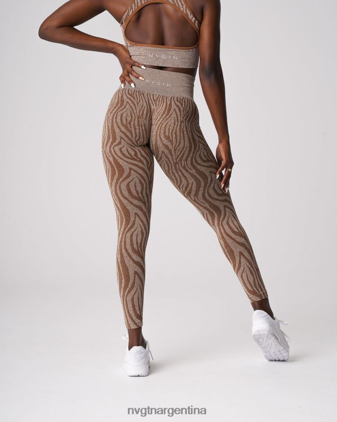 NVGTN leggins sin costuras con cebra aptitud física moca mujer 02B4LN680