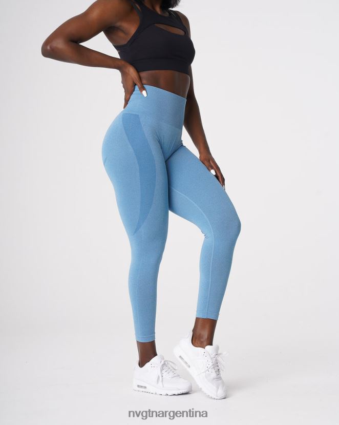 NVGTN leggins sin costuras con contorno aptitud física cielo azul mujer 02B4LN519