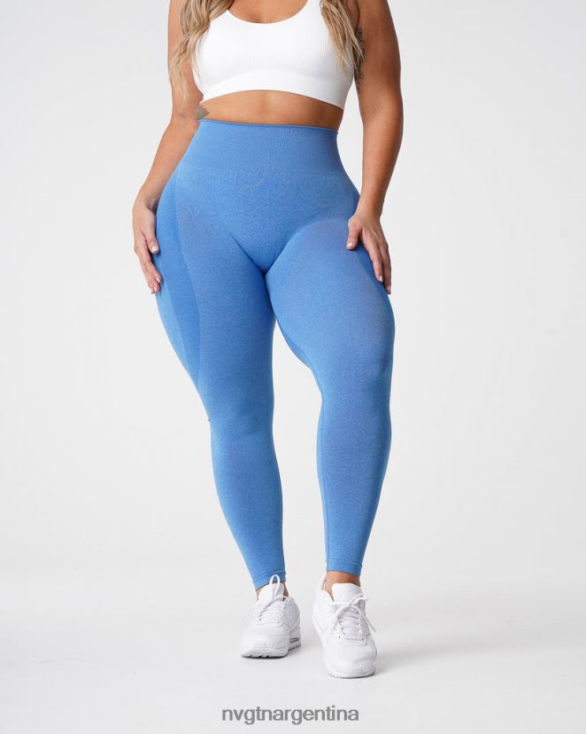 NVGTN leggins sin costuras con contorno aptitud física océano azul mujer 02B4LN512