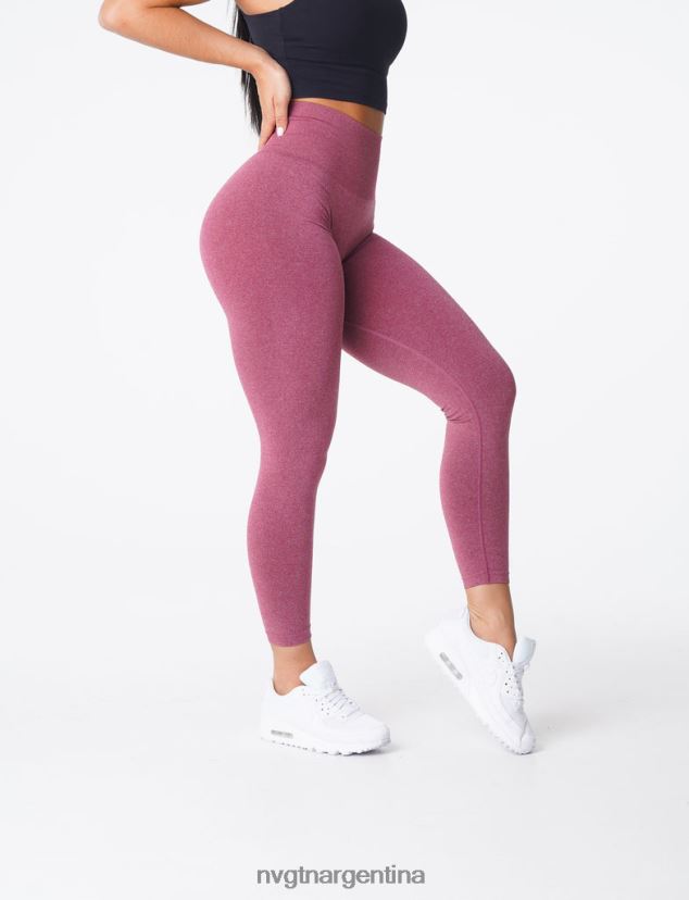 NVGTN nv leggins sin costuras aptitud física granate mujer 02B4LN580