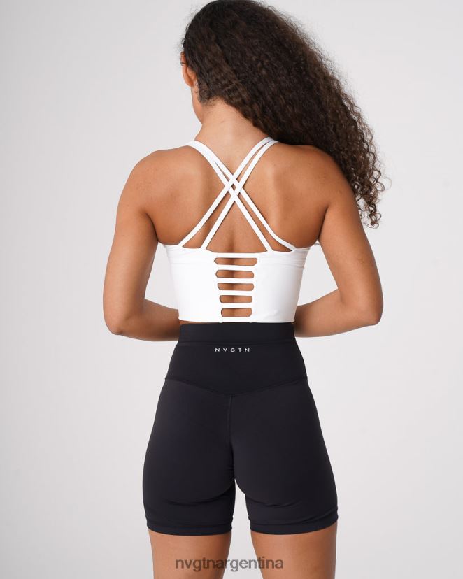 NVGTN top sujetador matriz aptitud física blanco mujer 02B4LN82