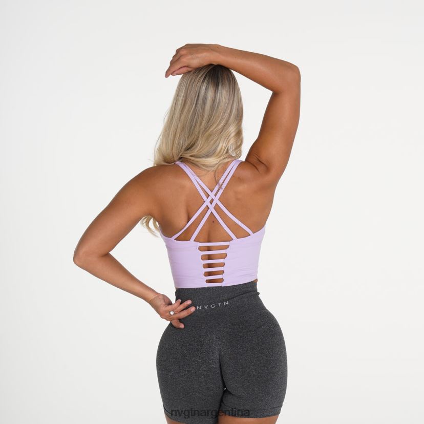 NVGTN top sujetador matriz aptitud física lila mujer 02B4LN89