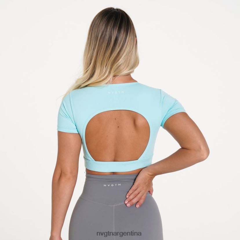 NVGTN camiseta con espalda abierta aptitud física agua mujer 02B4LN236